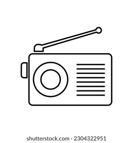 radio icon vector logo illustration on white background.