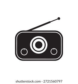 Ilustración del logotipo del Vector del icono de la radio
