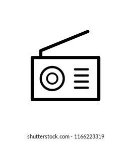 Radio icon vector logo template.