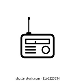 Radio icon vector logo template.