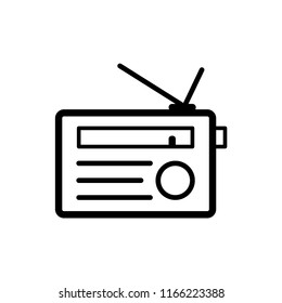 Radio icon vector logo template.