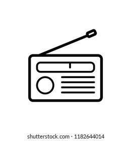 Radio icon vector logo template.