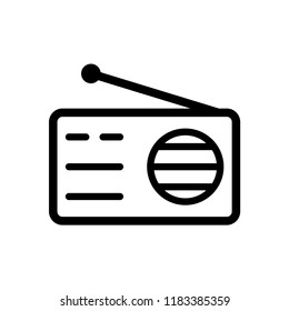 Radio Icon Vector Logo Template