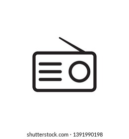 radio icon vector logo template