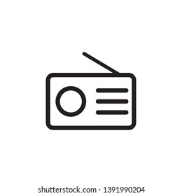 radio icon vector logo template