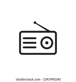 radio icon vector logo template