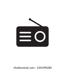 Radio Icon Vector Logo Template Stock Vector (Royalty Free) 1391990285 ...