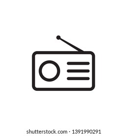 radio icon vector logo template