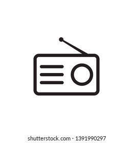 radio icon vector logo template