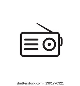 radio icon vector logo template