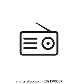 radio icon vector logo template