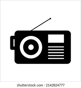 Radio Icon Vector Logo Template, on a white background.