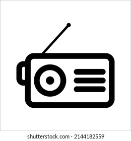 Radio Icon Vector Logo Template, on a white background.
