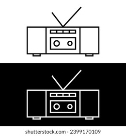 Radio icon vector logo template