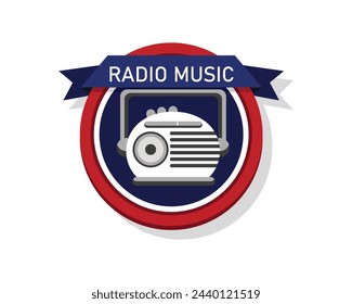 radio icon vector logo template