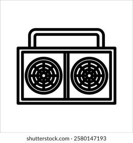 radio icon vector logo template, with white background.