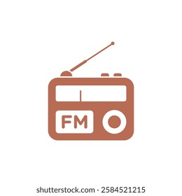 Radio Icon Vector Logo Template