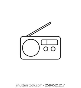 Radio Icon Vector Logo Template