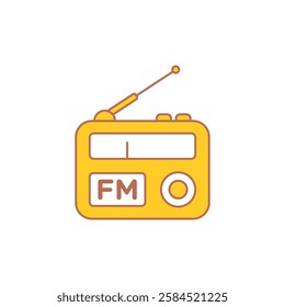 Radio Icon Vector Logo Template