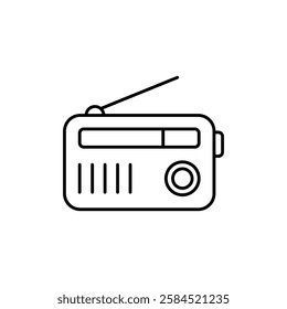 Radio Icon Vector Logo Template