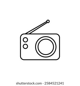 Radio Icon Vector Logo Template