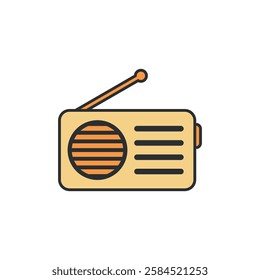 Radio Icon Vector Logo Template