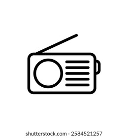 Radio Icon Vector Logo Template