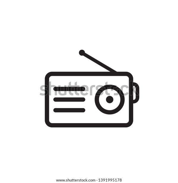 radio icon vector logo\
template