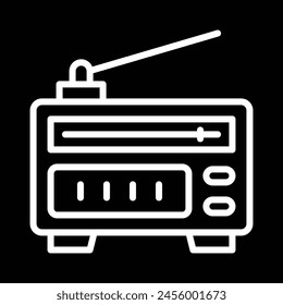 diseño de contorno de Vector de icono de radio