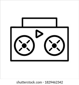 vector de icono de radio. icono de estilo de esquema 