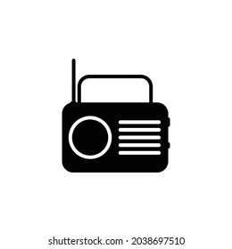 radio icon vector retro sign