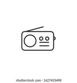 Radio Icon vector sign isolated for graphic and web design. Radio symbol template color editable on white background.