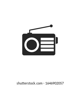Radio Icon Vektorillustration Zeichen einzeln für Grafik und Web Design. Funk-Symbolvorlage Farbe bearbeitet auf weißem Hintergrund.