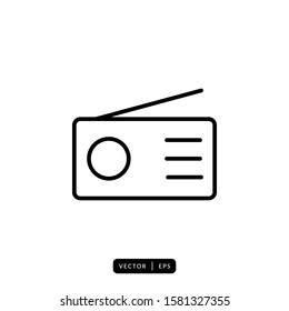 Radio Icon Vector - Sign or Symbol