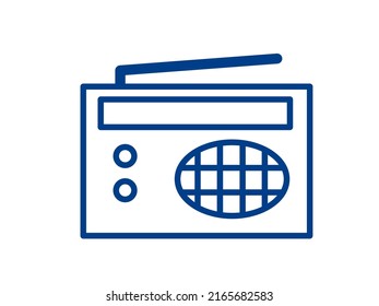 radio icon vector with simple design