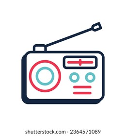 Radio icon vector stock illustration