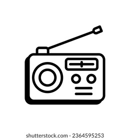 Radio icon vector stock illustration