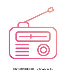 Radio icon vector stock illustration