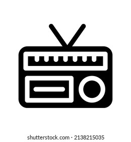 Ilustración de diseño de símbolo del vector de icono de radio