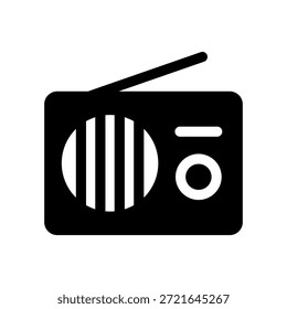 Ilustração de design de símbolo de vetor de ícone de rádio