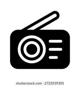 Ilustração de design de símbolo de vetor de ícone de rádio