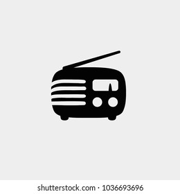 Radio icon. Vector radio icon. Radio symbol. FM radio 
