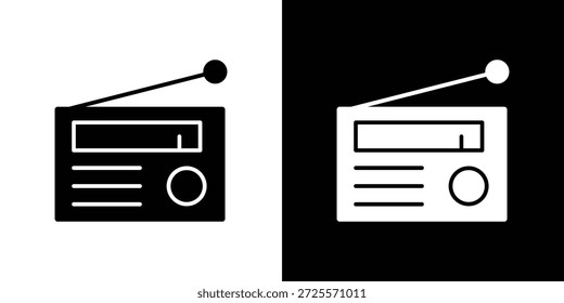 Icono de radio Vector, símbolo, ilustraciones de logotipo