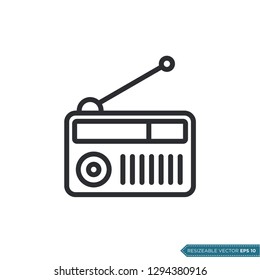 radio icon vector template