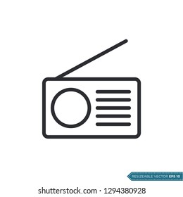radio icon vector template Illustration Design