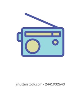 Diseño de ilustración vectorial de icono de radio
