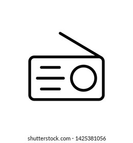 Radio icon vector template on white background