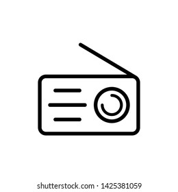 Radio icon vector template on white background