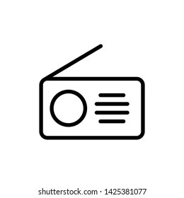 Radio icon vector template on white background