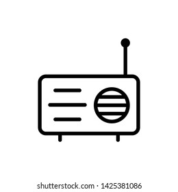 Radio icon vector template on white background
